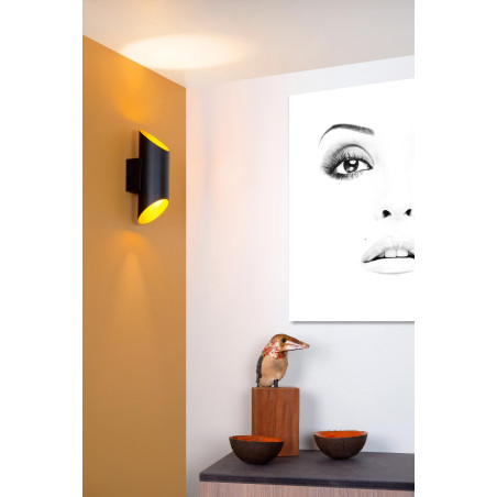 Lucide QUIRIJN - Applique murale - Ø 10 cm - 1xG9 - Noir