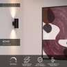 Lucide BONDI - Spot mural / Applique mural - 2xGU10 (MR16) - Noir