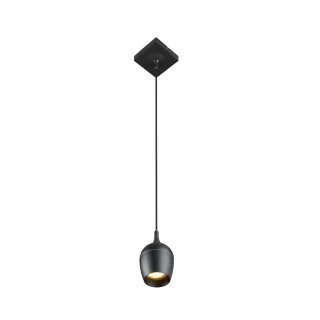 Lucide PRESTON - Suspension Salle de bains - Ø 10 cm - 1xGU10 (MR16) - IP44 - Noir