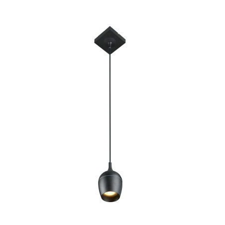 Lucide PRESTON - Suspension Salle de bains - Ø 10 cm - 1xGU10 (MR16) - IP44 - Noir