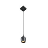 Lucide PRESTON - Suspension Salle de bains - Ø 10 cm - 1xGU10 (MR16) - IP44 - Noir