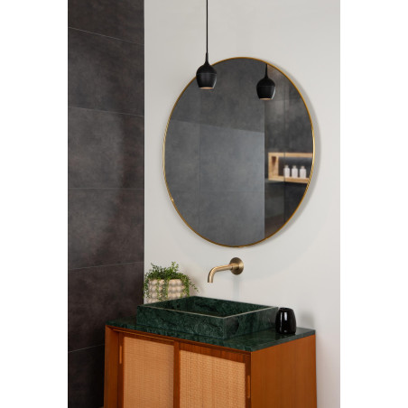 Lucide PRESTON - Suspension Salle de bains - Ø 10 cm - 1xGU10 (MR16) - IP44 - Noir