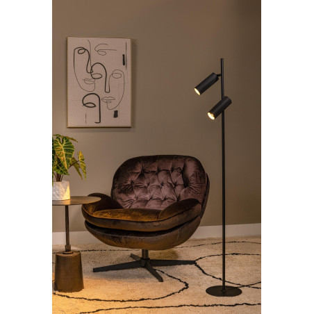 Lucide CLUBS - Lampadaire - 2xGU10 (MR16) - Noir
