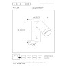 Lucide TAYLOR - Spot mural / Applique mural Intérieur/Extérieur - 1xGU10 (MR16) - IP54 - Détecteur De Mouvement - Noir
