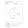Lucide TAYLOR - Spot mural / Applique mural Intérieur/Extérieur - 1xGU10 (MR16) - IP54 - Détecteur De Mouvement - Blanc