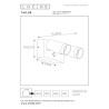 Lucide TAYLOR - Spot mural / Applique mural Intérieur/Extérieur - 2xGU10 (MR16) - IP54 - Détecteur De Mouvement - Noir