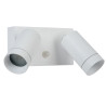 Lucide TAYLOR - Spot mural / Applique mural Intérieur/Extérieur - 2xGU10 (MR16) - IP54 - Détecteur De Mouvement - Blanc
