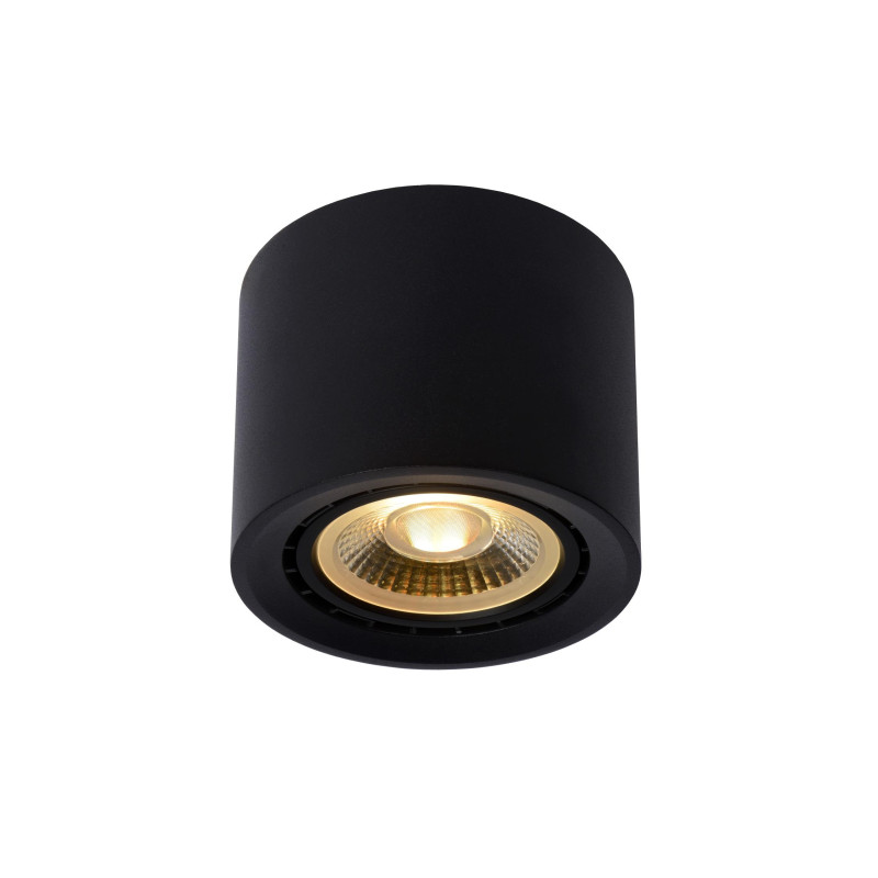 Lucide FEDLER - Spot plafond - Ø 12 cm - LED Dim to warm - GU10 (ES111) - 1x12W 2200K/3000K - Noir