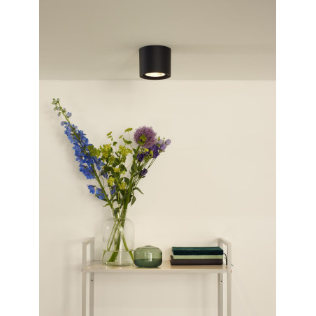 Lucide FEDLER - Spot plafond - Ø 12 cm - LED Dim to warm - GU10 (ES111) - 1x12W 2200K/3000K - Noir