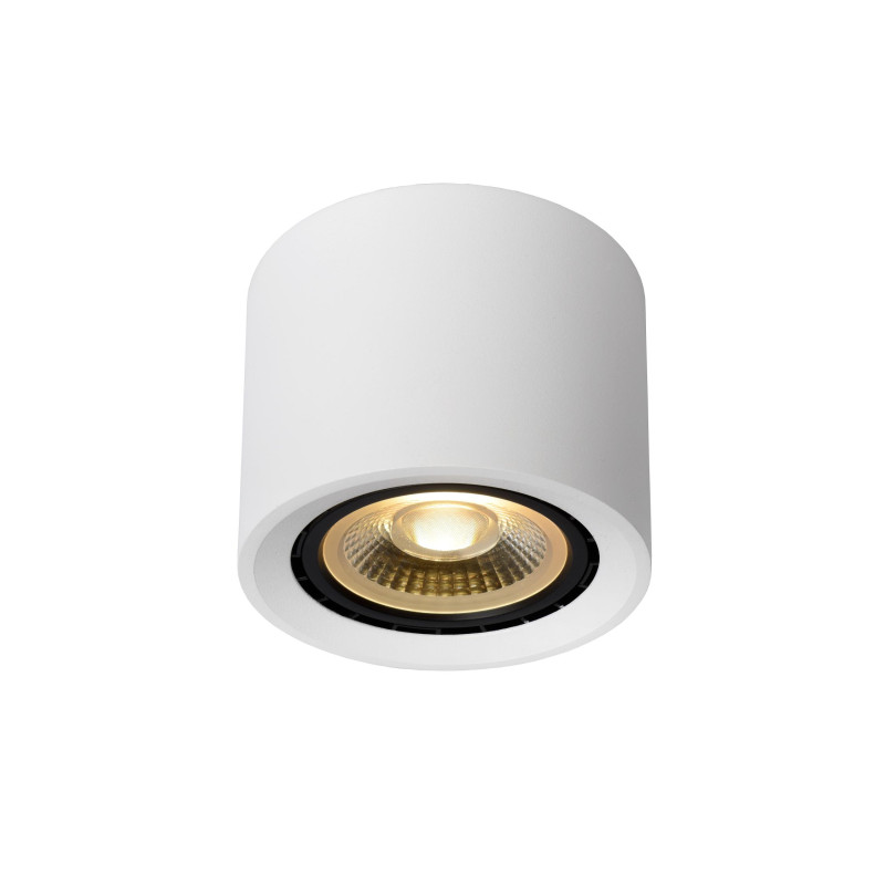 Lucide FEDLER - Spot plafond - Ø 12 cm - LED Dim to warm - GU10 (ES111) - 1x12W 2200K/3000K - Blanc