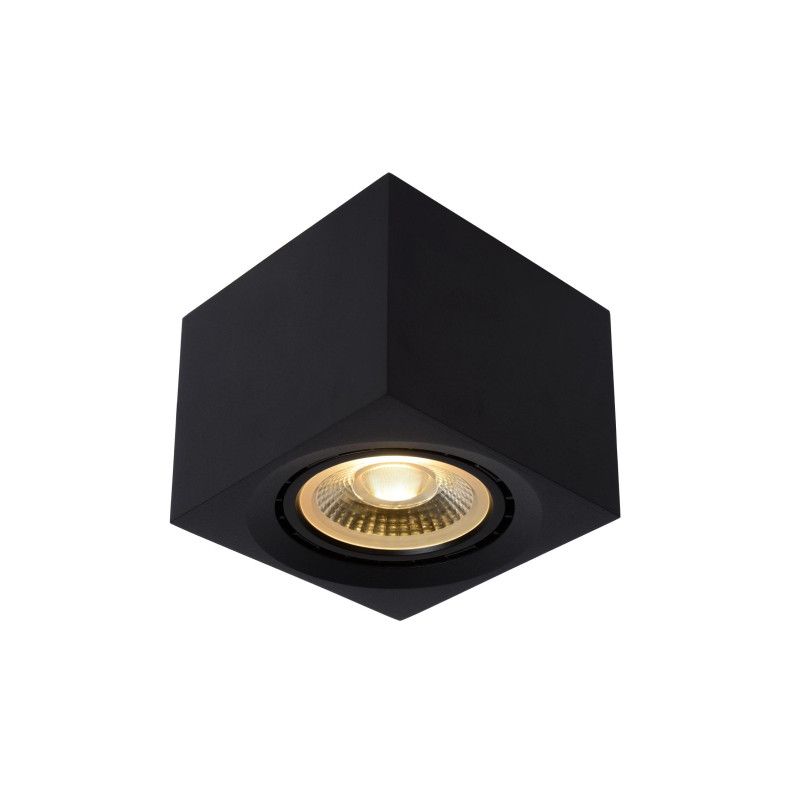 Lucide FEDLER - Spot plafond - LED Dim to warm - GU10 (ES111) - 1x12W 2200K/3000K - Noir