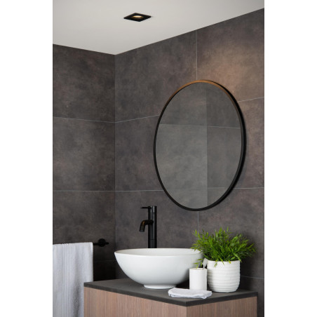 Lucide ZIVA - Spot encastrable Salle de bains - 1xGU10 (MR16) - IP44 - Noir