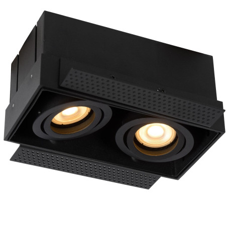 Lucide TRIMLESS - Spot encastrable - 2xGU10 (MR16) - Noir