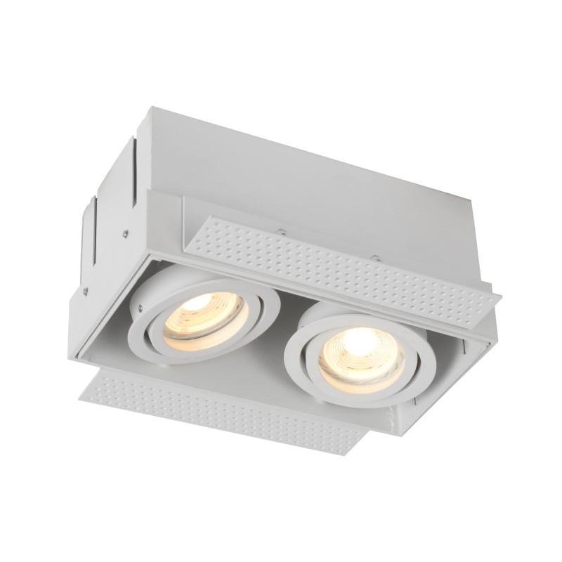 Lucide TRIMLESS - Spot encastrable - 2xGU10 (MR16) - Blanc