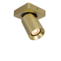 Lucide NIGEL - Spot plafond - LED Dim to warm - GU10 (MR16) - 1x5W 2200K/3000K - Or Mat / Laiton