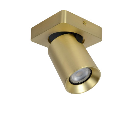 Lucide NIGEL - Spot plafond - LED Dim to warm - GU10 (MR16) - 1x5W 2200K/3000K - Or Mat / Laiton