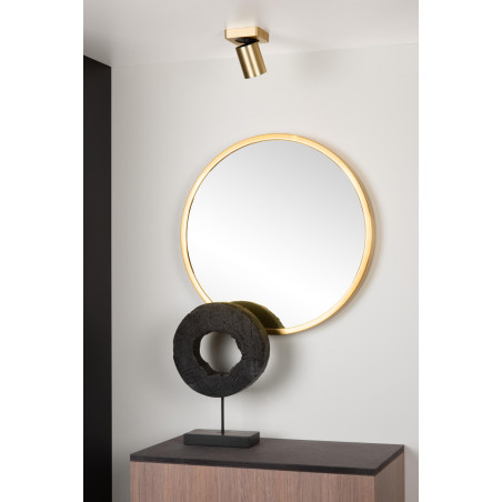 Lucide NIGEL - Spot plafond - LED Dim to warm - GU10 (MR16) - 1x5W 2200K/3000K - Or Mat / Laiton