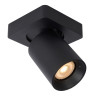 Lucide NIGEL - Spot plafond - LED Dim to warm - GU10 (MR16) - 1x5W 2200K/3000K - Noir