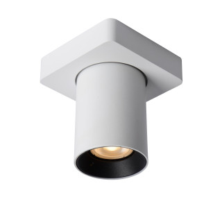 Lucide NIGEL - Spot plafond - LED Dim to warm - GU10 (MR16) - 1x5W 2200K/3000K - Blanc