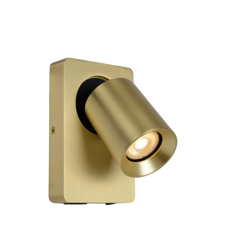 Lucide NIGEL - Lampe de chevet / Applique mural - LED Dim to warm - GU10 (MR16) - 1x5W 2200K/3000K - Point de rechargement USB