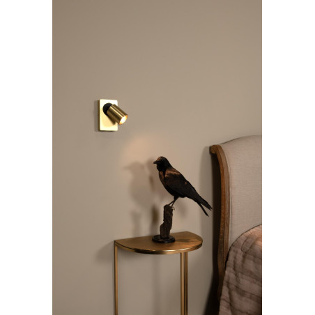 Lucide NIGEL - Lampe de chevet / Applique mural - LED Dim to warm - GU10 (MR16) - 1x5W 2200K/3000K - Point de rechargement USB