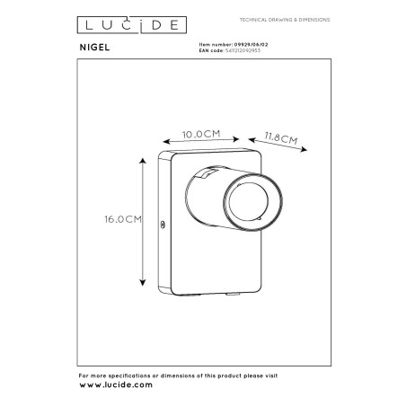 Lucide NIGEL - Lampe de chevet / Applique mural - LED Dim to warm - GU10 (MR16) - 1x5W 2200K/3000K - Point de rechargement USB