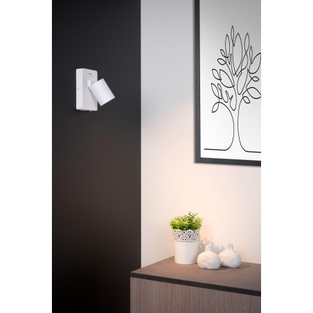 Lucide NIGEL - Lampe de chevet / Applique mural - LED Dim to warm - CCT - GU10 (MR16) - 1x5W 2200K/3000K - - Réf. 09929/06/31