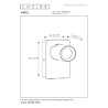 Lucide NIGEL - Lampe de chevet / Applique mural - LED Dim to warm - CCT - GU10 (MR16) - 1x5W 2200K/3000K - - Réf. 09929/06/31