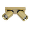 Lucide NIGEL - Spot plafond - LED Dim to warm - GU10 (MR16) - 2x5W 2200K/3000K - Or Mat / Laiton
