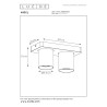 Lucide NIGEL - Spot plafond - LED Dim to warm - GU10 (MR16) - 2x5W 2200K/3000K - Or Mat / Laiton
