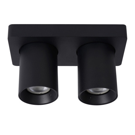 Lucide NIGEL - Spot plafond - LED Dim to warm - GU10 (MR16) - 2x5W 2200K/3000K - Noir
