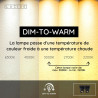 Lucide NIGEL - Spot plafond - LED Dim to warm - GU10 (MR16) - 2x5W 2200K/3000K - Noir