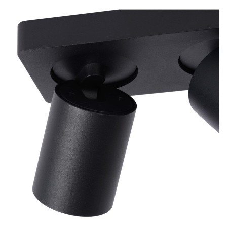 Lucide NIGEL - Spot plafond - LED Dim to warm - GU10 (MR16) - 2x5W 2200K/3000K - Noir