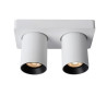 Lucide NIGEL - Spot plafond - LED Dim to warm - GU10 (MR16) - 2x5W 2200K/3000K - Blanc