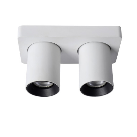 Lucide NIGEL - Spot plafond - LED Dim to warm - GU10 (MR16) - 2x5W 2200K/3000K - Blanc