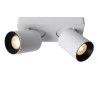 Lucide NIGEL - Spot plafond - LED Dim to warm - GU10 (MR16) - 2x5W 2200K/3000K - Blanc