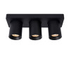 Lucide NIGEL - Spot plafond - LED Dim to warm - GU10 (MR16) - 3x5W 2200K/3000K - Noir