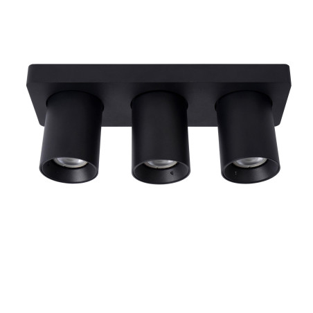 Lucide NIGEL - Spot plafond - LED Dim to warm - GU10 (MR16) - 3x5W 2200K/3000K - Noir