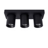 Lucide NIGEL - Spot plafond - LED Dim to warm - GU10 (MR16) - 3x5W 2200K/3000K - Noir