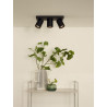 Lucide NIGEL - Spot plafond - LED Dim to warm - GU10 (MR16) - 3x5W 2200K/3000K - Noir