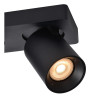 Lucide NIGEL - Spot plafond - LED Dim to warm - GU10 (MR16) - 3x5W 2200K/3000K - Noir
