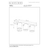 Lucide NIGEL - Spot plafond - LED Dim to warm - GU10 (MR16) - 3x5W 2200K/3000K - Noir