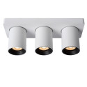 Lucide NIGEL - Spot plafond - LED Dim to warm - GU10 (MR16) - 3x5W 2200K/3000K - Blanc