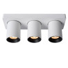 Lucide NIGEL - Spot plafond - LED Dim to warm - GU10 (MR16) - 3x5W 2200K/3000K - Blanc