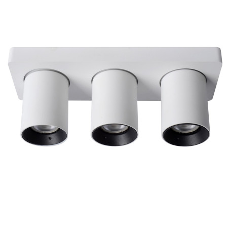 Lucide NIGEL - Spot plafond - LED Dim to warm - GU10 (MR16) - 3x5W 2200K/3000K - Blanc