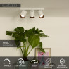 Lucide NIGEL - Spot plafond - LED Dim to warm - GU10 (MR16) - 3x5W 2200K/3000K - Blanc