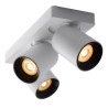 Lucide NIGEL - Spot plafond - LED Dim to warm - GU10 (MR16) - 3x5W 2200K/3000K - Blanc