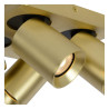 Lucide NIGEL - Spot plafond - LED Dim to warm - GU10 (MR16) - 4x5W 2200K/3000K - Or Mat / Laiton