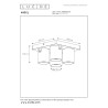 Lucide NIGEL - Spot plafond - LED Dim to warm - GU10 (MR16) - 4x5W 2200K/3000K - Or Mat / Laiton