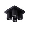 Lucide NIGEL - Spot plafond - LED Dim to warm - GU10 (MR16) - 4x5W 2200K/3000K - Noir